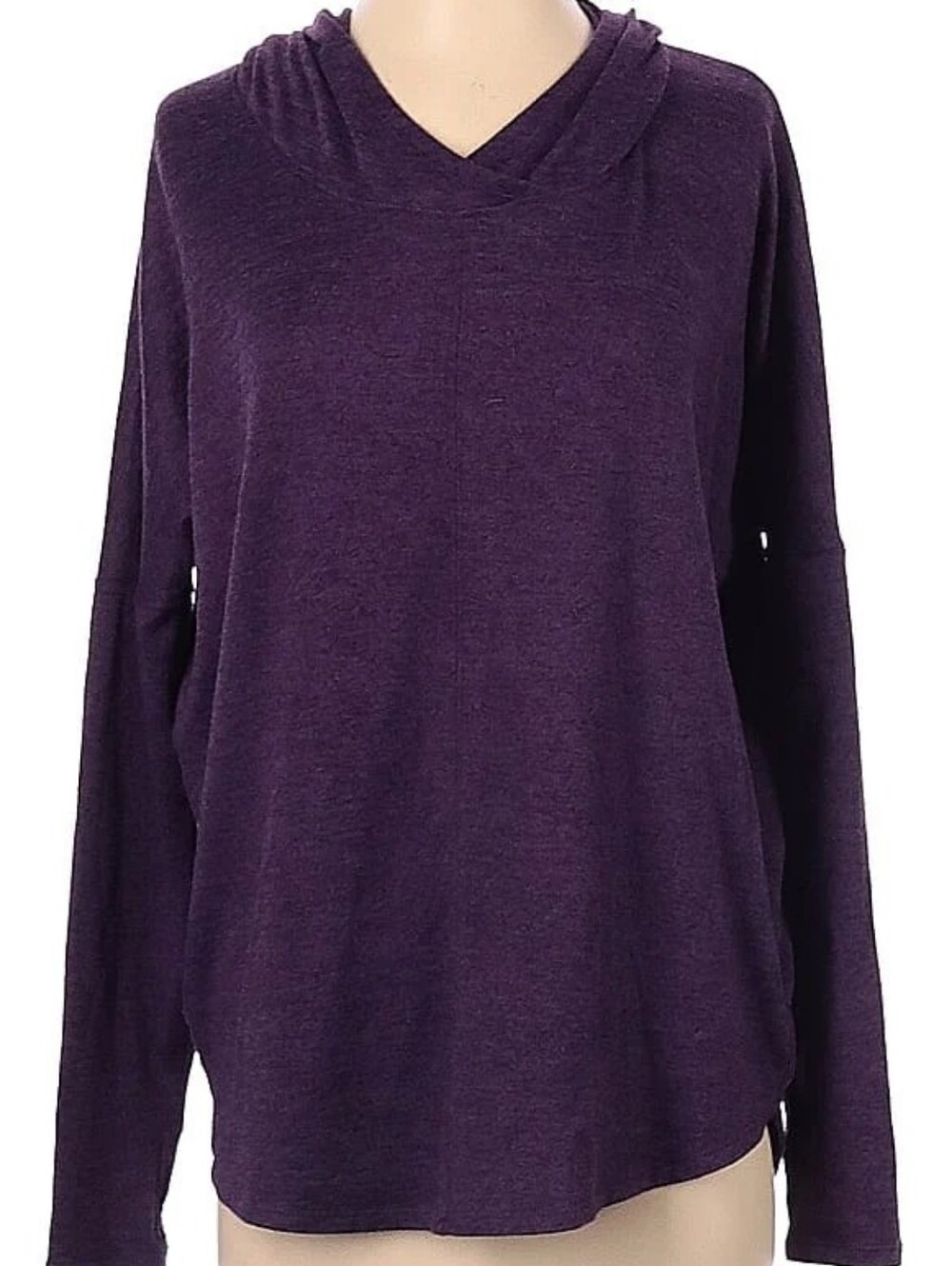 Old Navy Go Dry Purple Hooded Long Sleeve Top